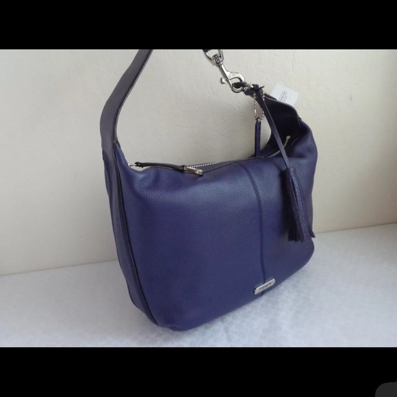 Coach Women's Blue Leather Shoulder Bag - Picture 2 of 15